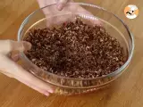 Schokoladen-Puffreis-Cerealien. Kokosnuss Pops - Zubereitung Schritt 4